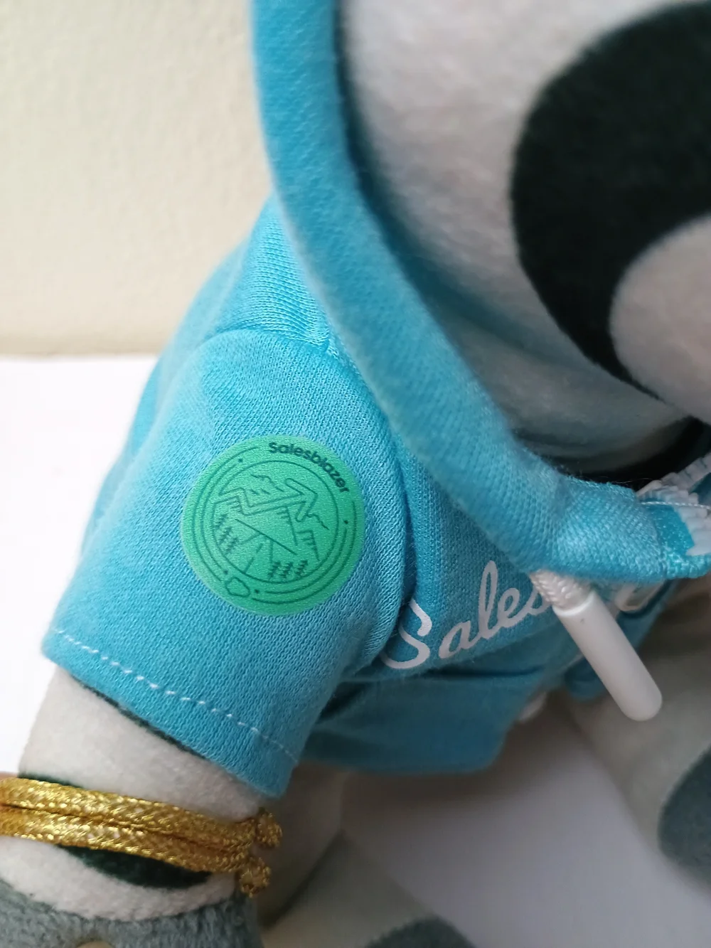 Blue Zig The Zebra Plush Hoodie Stuffed Animal - Kids Toy